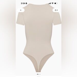 Aritzia Virtual Contour Bodysuit in Beige